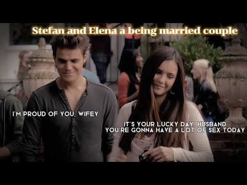 Stefan and Elena being a married couple for 5 minutes 52 seconds straight