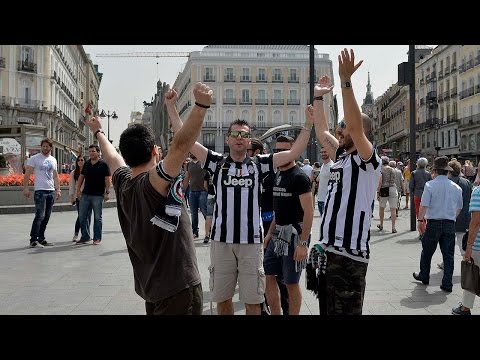Real-Madrid Juventus, i tifosi bianconeri in Spagna -  Juventus fans in Madrid