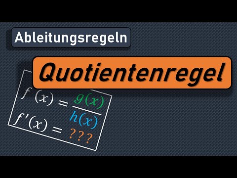 Quotientenregel, Bruch ableiten, Ableitungsregeln, Ableiten Regeln, Ableitung, Beispiel