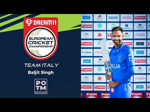 Baljit Singh take Italy to famous victory over England XI at Dream11 European Cricket Championship