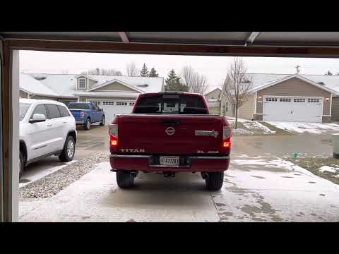 Nissan Titan with Borla Exhaust System cold start in 30-degree weather