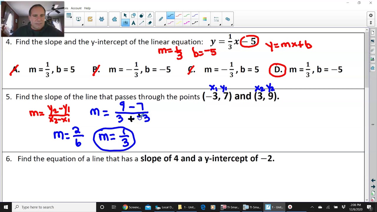 Unit 2 Review Sheet - 8th Grade Math