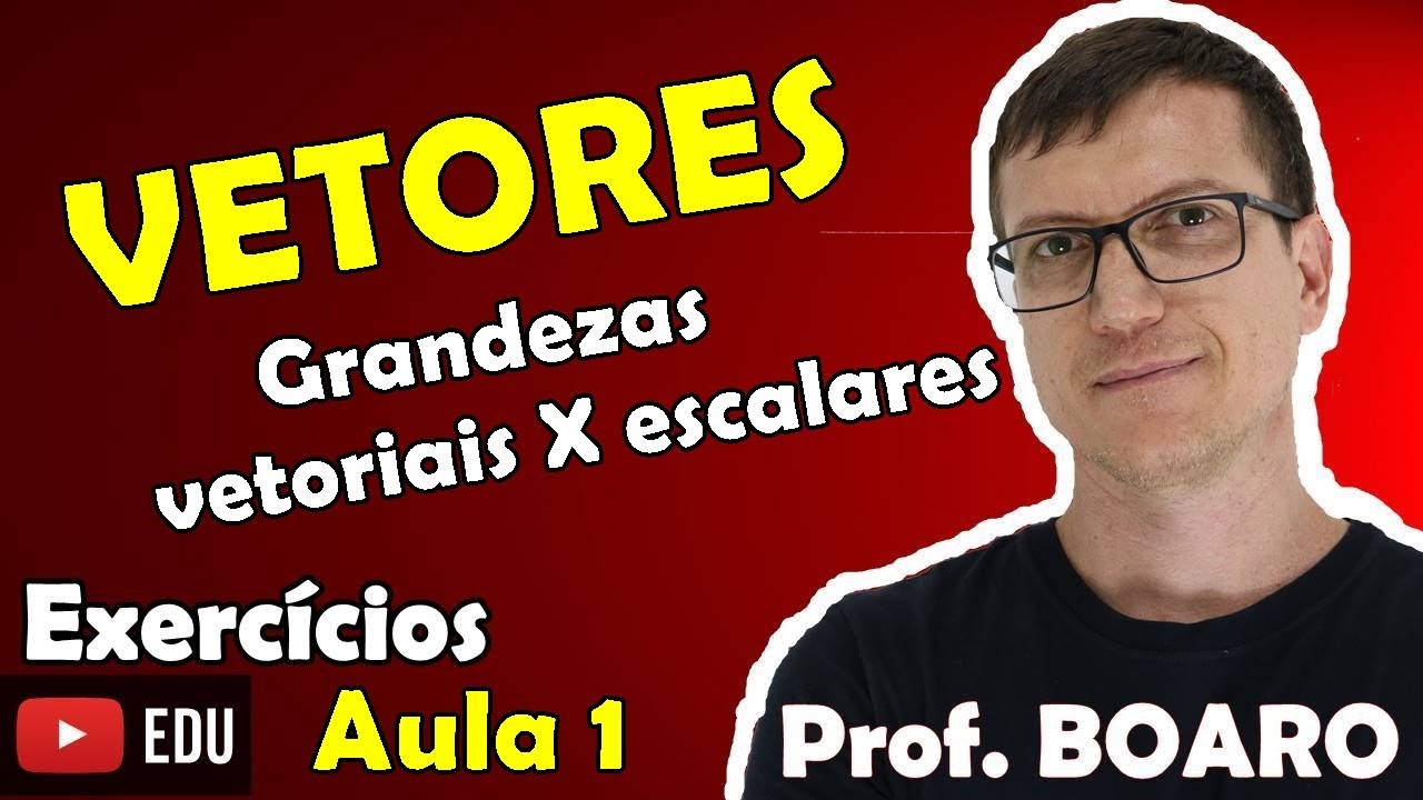 GRANDEZAS VETORIAIS X GRANDEZAS ESCALARES - VETORES - EXERCÍCIOS RESOLVIDOS - AULA 1