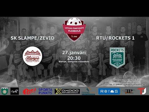 SK Slampe/Zevid - RTU/Rockets 1 (Florbols, Latvijas čempionāta 1.līga)