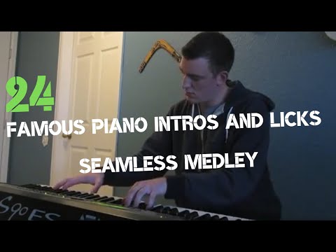 24 Famous Piano Intros and Licks - A Seamless Medley | Pop, Rock, Jazz and Classical