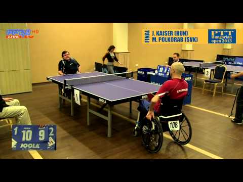 Para Table tennis - J. Kaiser HUN vs. M. Polkorab SVK - wheelchair match FINAL