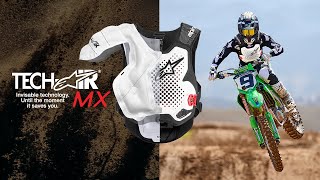 Motokrosový airbag chránící záda, krk, hruď a břicho - airbagová vesta ALPINESTARS TECH-AIR®MX PLASMA system, barva bílá/černá/červená, velikost M