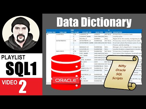 How to generate Oracle data dictionary from SQL script