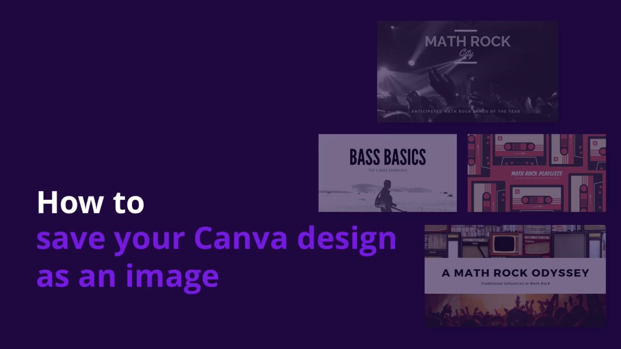 Save you Canva design as an image