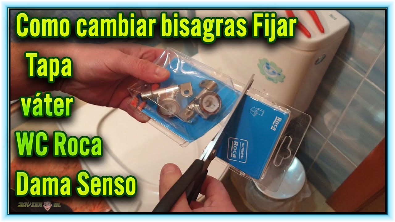 Como cambiar bisagras Fijar Tapa váter WC Roca Dama Senso AI0002100R 🚽🚽💡