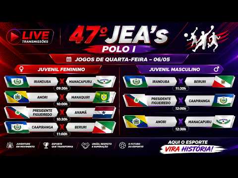FUTSAL masculino e feminino - JEA's 2026 / Polo I / Sede Manacapuru - Dia 06/05