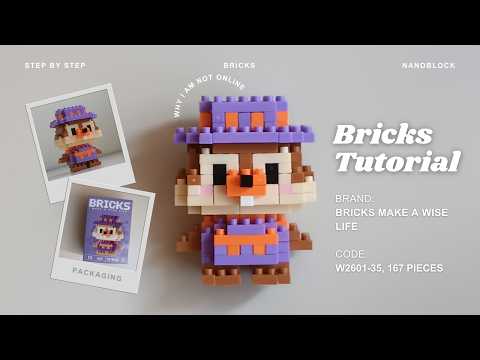 How to Build Chip the Squirrel |Chip 'n' Dale Building Blocks | Bricks Make a Wise Life 035 Tutorial