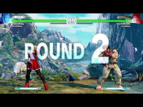 Street Fighter V: HeartOfBattle (Ryu) VS SalemKing (Karin) [Beta 2 60 FPS]