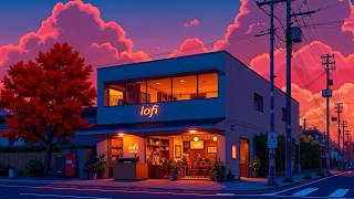 Cloudline Coffee ☕ Cozy Lofi Cafe Under A Painted Sky | Calm Beats For Study, Work & Relax.