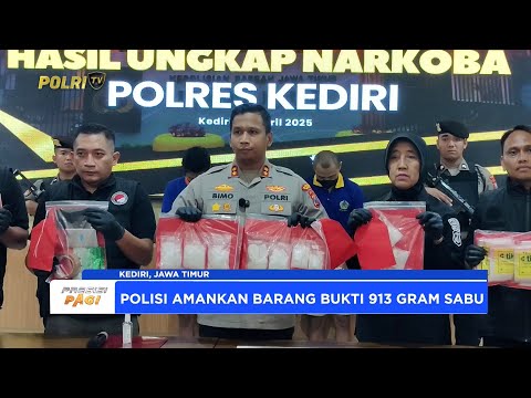 POLRES KEDIRI AMANKAN PASUTRI EDAR SABU DI LAPAS