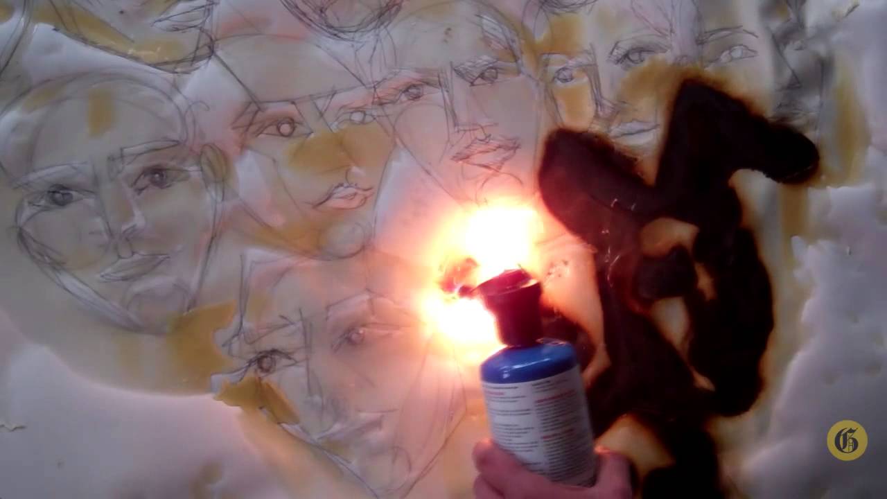 Igor Josifov demonstrates his fire art