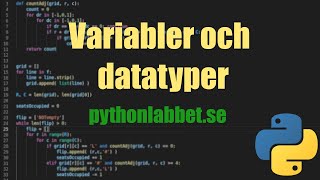 Variabler och datatyper i Python