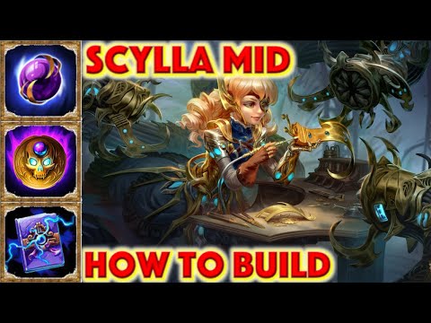 SMITE HOW TO BUILD SCYLLA - Skin Showcase STEEL ALCHEMIST SCYLLA + Scylla Mid Build Conquest + Guide