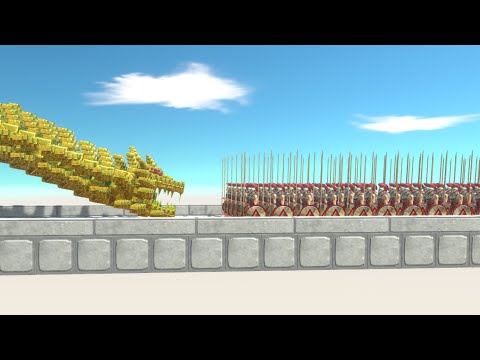 SKY BRIDGE SPARTAN ARMY vs MODDED UNITS - Animal Revolt Battle Simulator