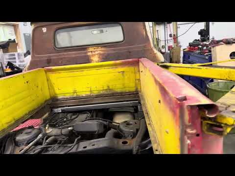 65 C10 to 2012 Escalade Chassis… Front clip mock-up, bed mounts, cowl modifications.