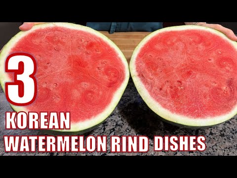 3 Genius Korean Side Dishes Made from Watermelon Rind π (Donβt Waste It!)