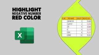 How to Highlight Negative Numbers in Red Color in Excel Sheets
