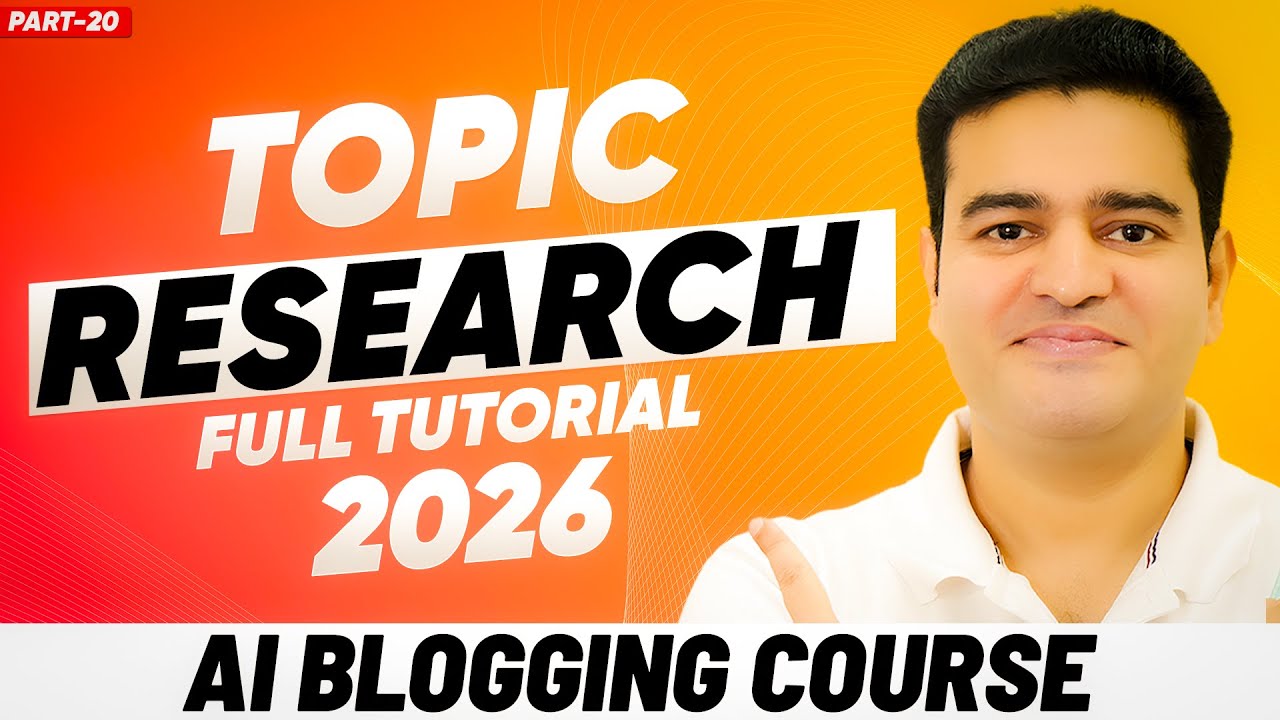 All In One Topic Research Tutorial For Blogging In 2026 | #aiblogging #topicresearch