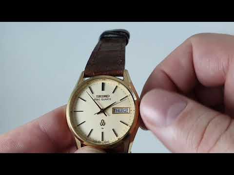 1979 Seiko King Quartz men's vintage watch with original buckle.  Model reference 5856-8040 / QHB824