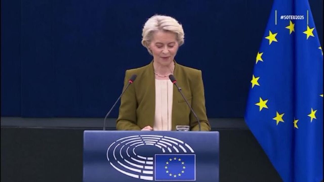 Termina il discorso sullo Stato dell'Unione di Von der Leyen, l'applauso del Parlamento Ue