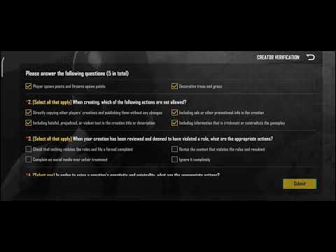 How to become a WOW Creator in PUBG MOBILE - All Correct Answer