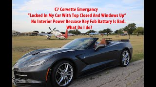 How To Exit/Enter and Start A C7 Corvette When The KEY FOB Goes Bad