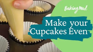 How to produce even cupcakes