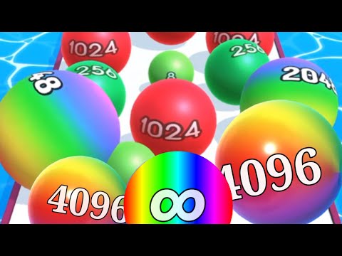 Ball Run 2048 in Infinity Mod 2048 vs merge jump 2048 / ball merge 2048 Gameplay All New Levels #1