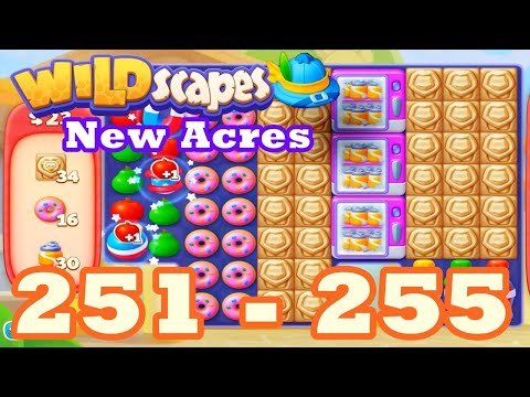 Wildscapes: New Acres Level 251 - 255 HD Gameplay | 3 match puzzle | android | 252 | 253 | 254 | IOS