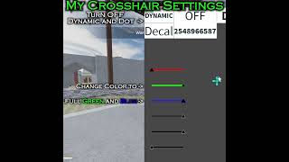 My Crosshair Settings Counter Blox Remastered #Roblox #counterblox #crosshair #Shorts