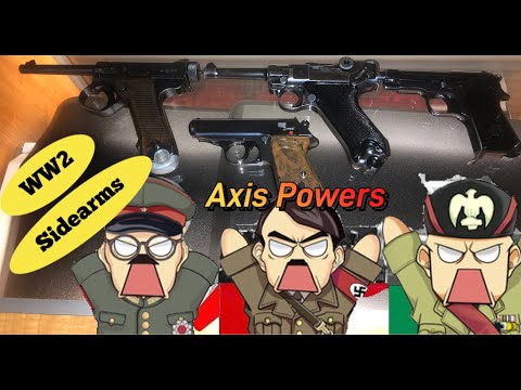 WW2 Sidearms Part1 Axis Powers: P08 Luger, Walther PPK, M1934 Beretta,& Type 14 Nambu #ww2 #pistols
