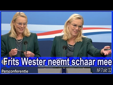 Frits Wester neemt schaar mee naar persconferentie en vraagt of Sigrid Kaag mee doet met kniphype