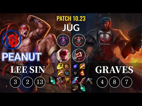 LGD Peanut Lee Sin vs Graves Jungle - KR Patch 10.23