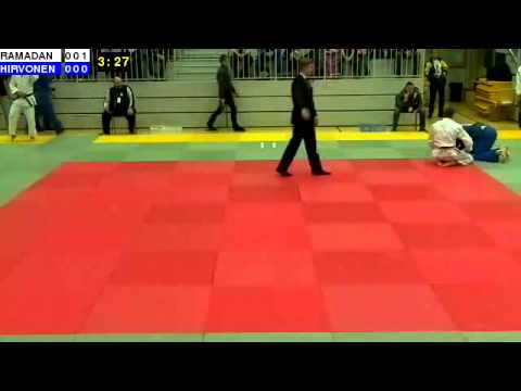 Judo U21 SM 2014: M21-66: RAMADAN - HIRVONEN