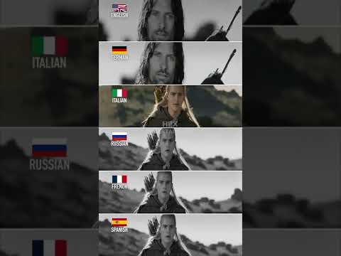 “They‘re taking the Hobbits to Isengard” in different languages (Part 2) #shorts #lotr