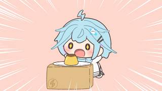 【手描き】プリンをウキウキで頬張るすうちゃん【水宮枢/ホロライブ/FLOW GLOW】