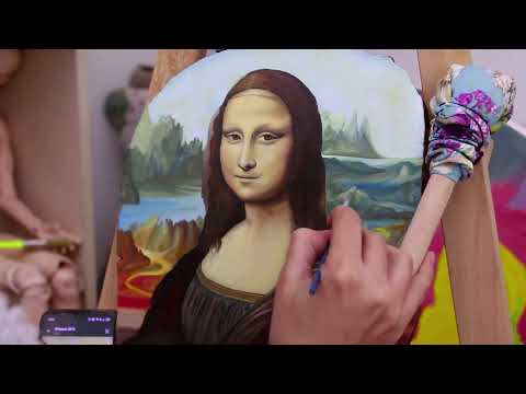 Mona Lisa Oil Painting on Centennial Walnut Tree / Construction Stages Part 2