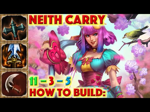 SMITE: HOW TO BUILD NEITH - Neith Carry Build + Gameplay + Guide (Smite Season 7 Conquest) Harajuku