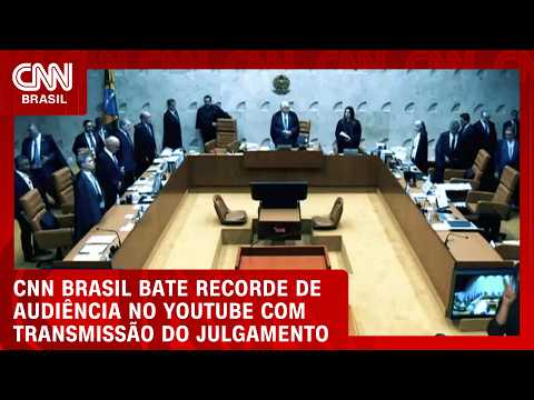 CNN Brasil tem a maior live do mundo no YouTube com julgamento no STF