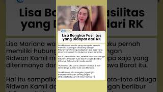 Lisa Mariana Ungkap Fasilitas yang Diberikan Ridwan Kamil: Mau Juga Keliling Eropa