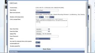 Examity - Working with Exams