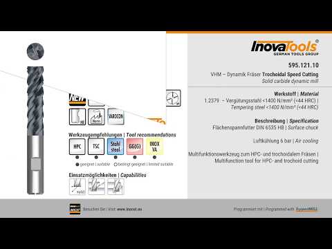 595.121.10 – VHM – Dynamik Fräser Trochoidal Speed Cutting