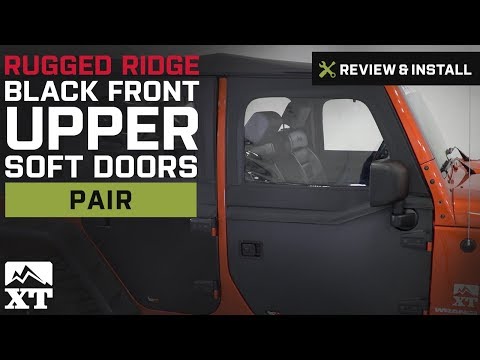 Jeep Wrangler Rugged Ridge Black Front Upper Soft Doors (2007-2017 JK) Review & Install