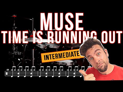 Muse - Time Is Running Out - Drum cover (with scrolling drum score)
