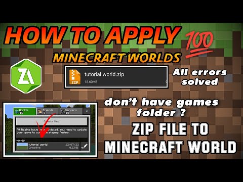 TRONIX GAMING - HOW TO EXTRACT MINECRAFT ZIP WORLD FILE | ZARCHIVER | HOW TO APPLY MINECRAFT WORLD ZIP | #mcpe